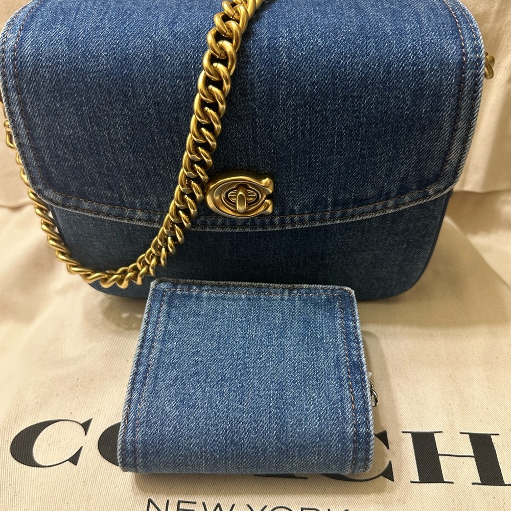 Coach Denim Snap Wallet - Picture 13 of 14